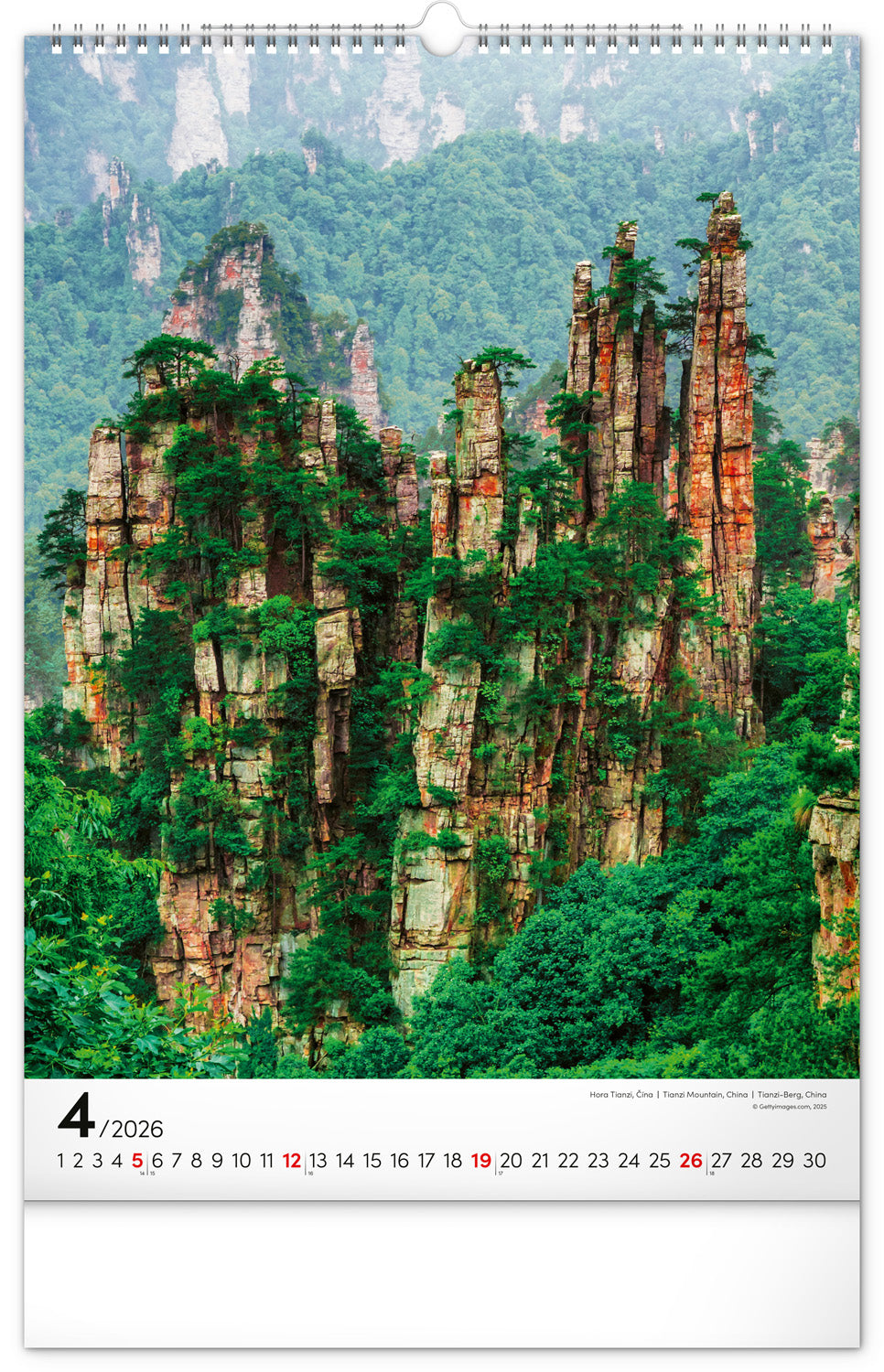 Wandkalender Berge 2026, 33 x 46 cm
