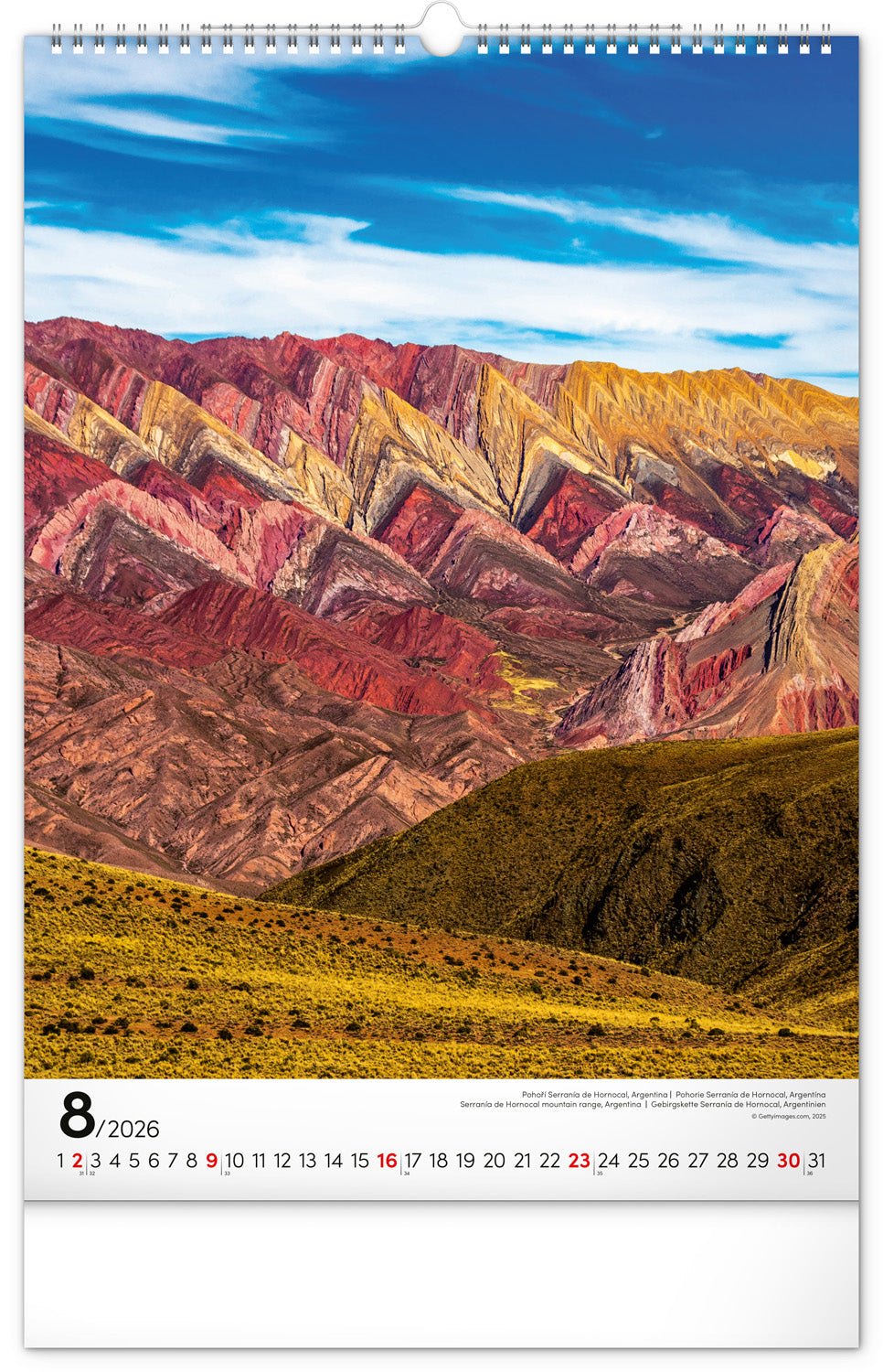 Wandkalender Berge 2026, 33 x 46 cm