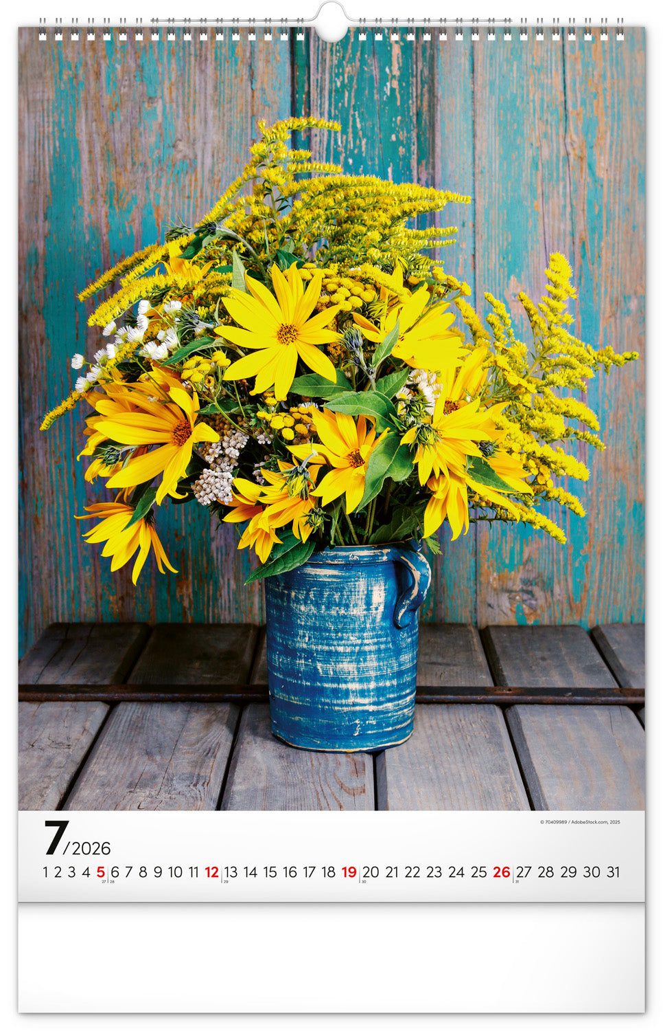 Wandkalender Blumenstrauß 2026, 33 x 46 cm