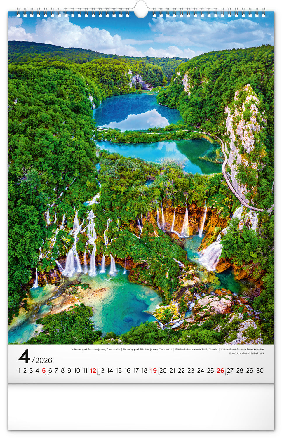 Wandkalender Nationale Parks der Welt 2026, 33 x 46 cm