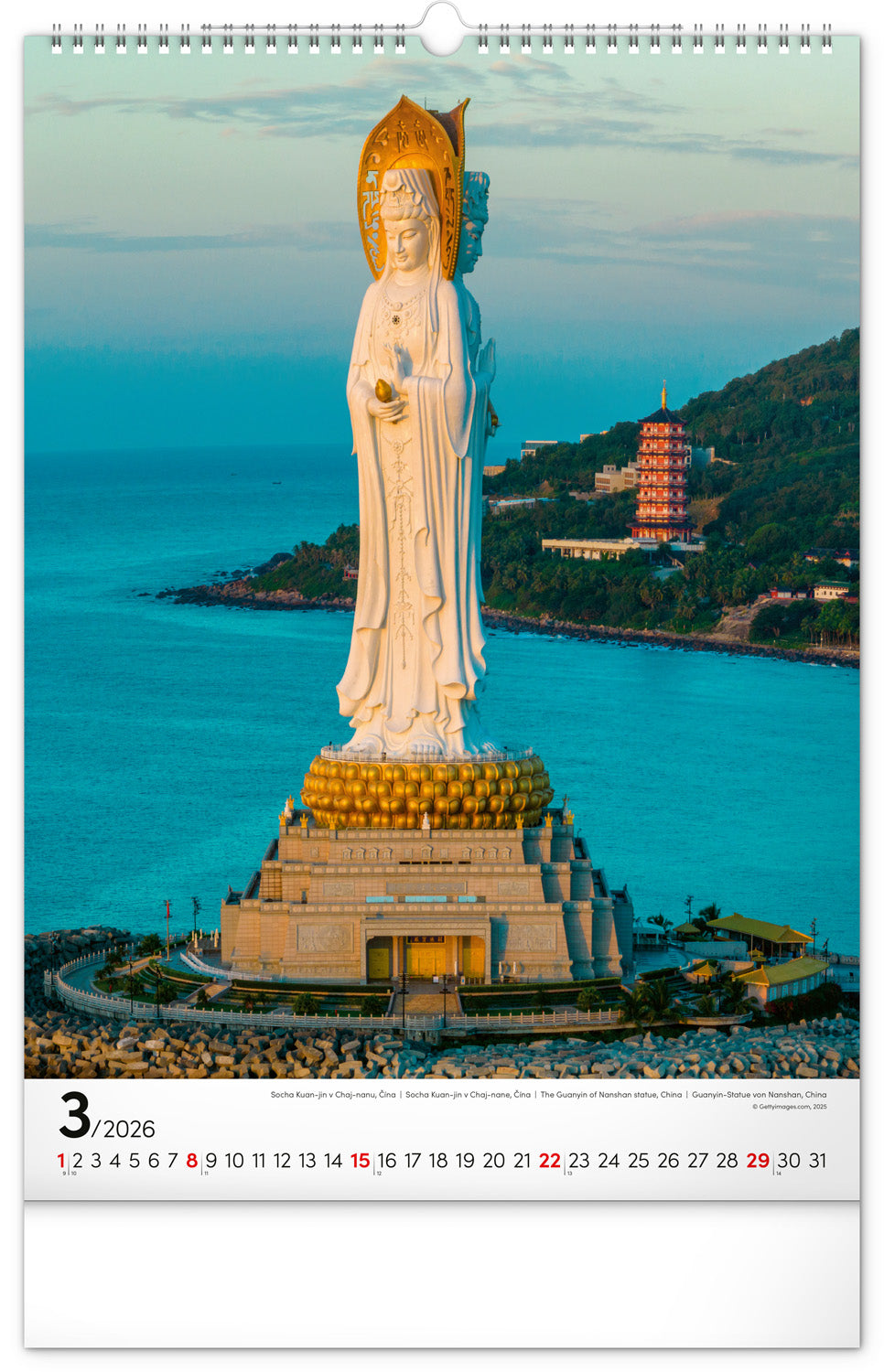 Wandkalender Weltmonumente 2026, 33 x 46 cm