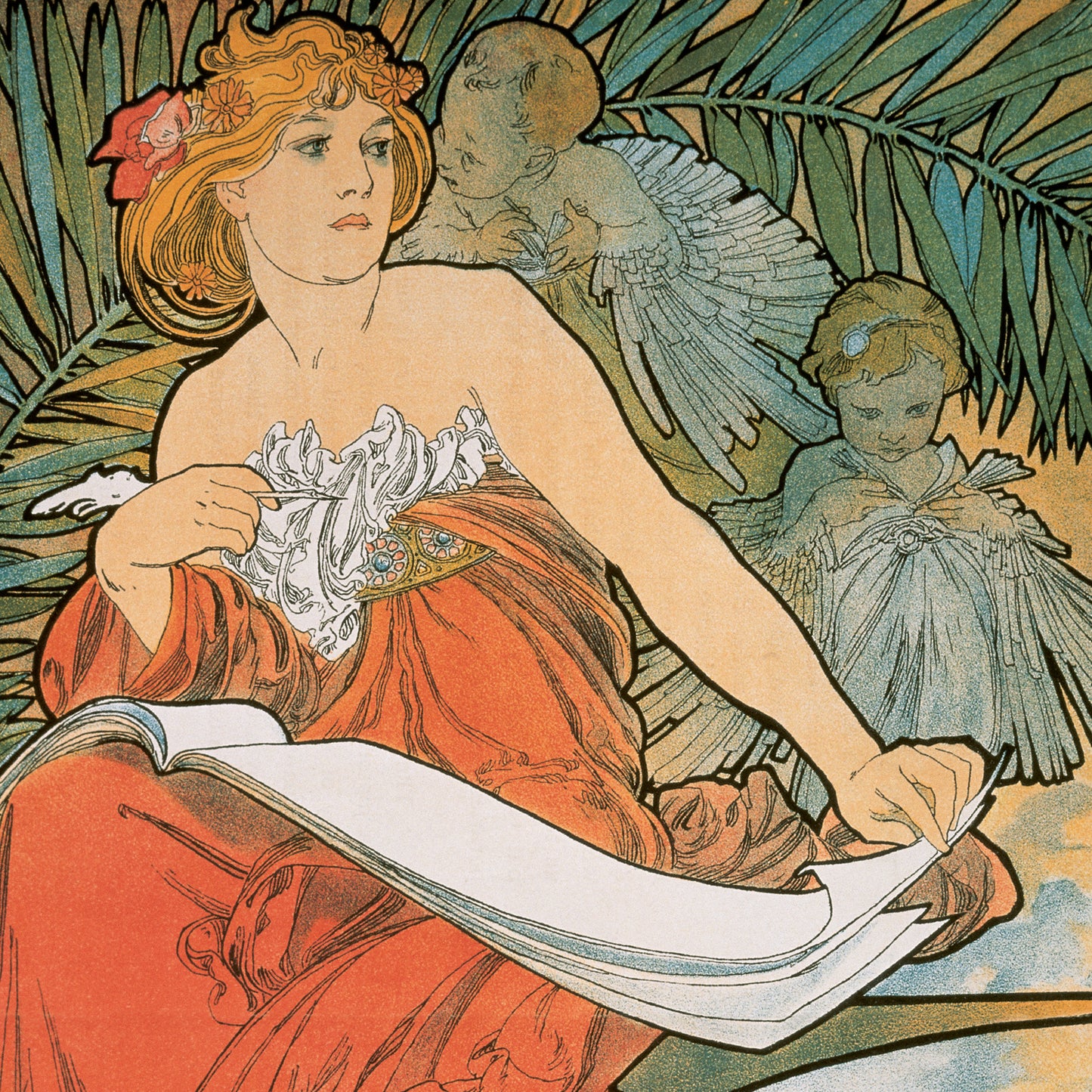 Broschürenkalender Alfons Mucha 2024, 30 × 30 cm