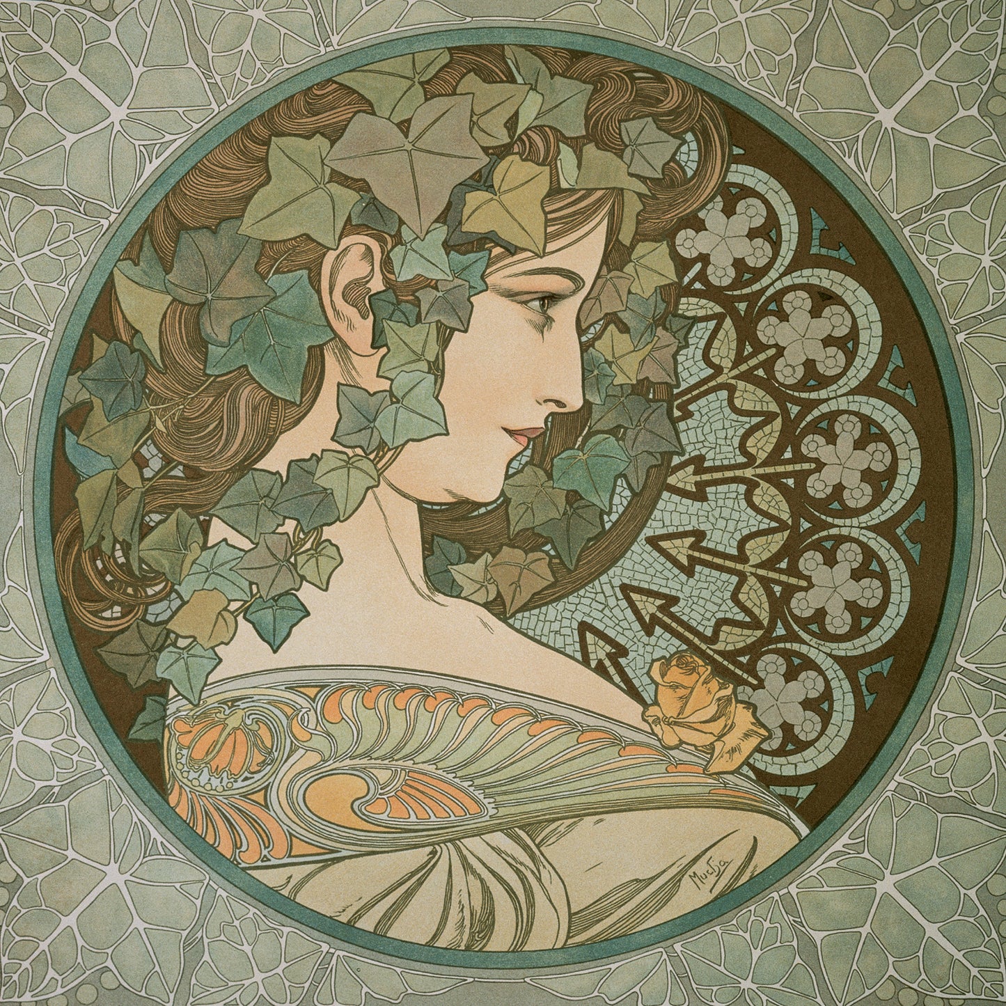 Broschürenkalender Alfons Mucha 2024, 30 × 30 cm