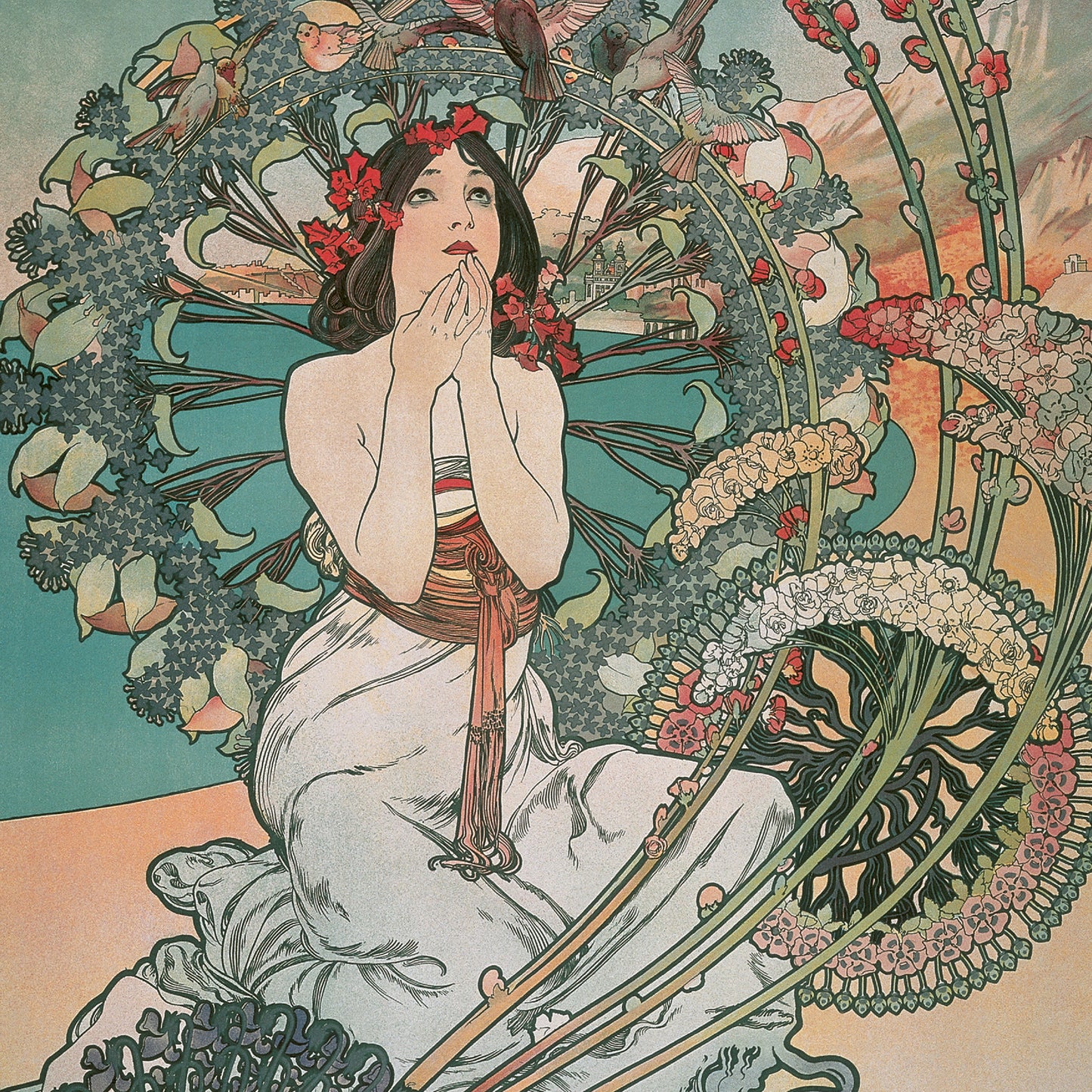 Broschürenkalender Alfons Mucha 2024, 30 × 30 cm