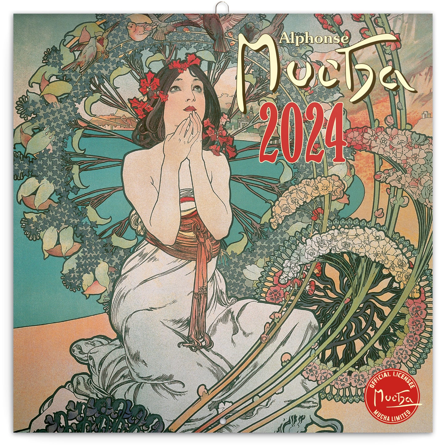 Broschürenkalender Alfons Mucha 2024, 30 × 30 cm