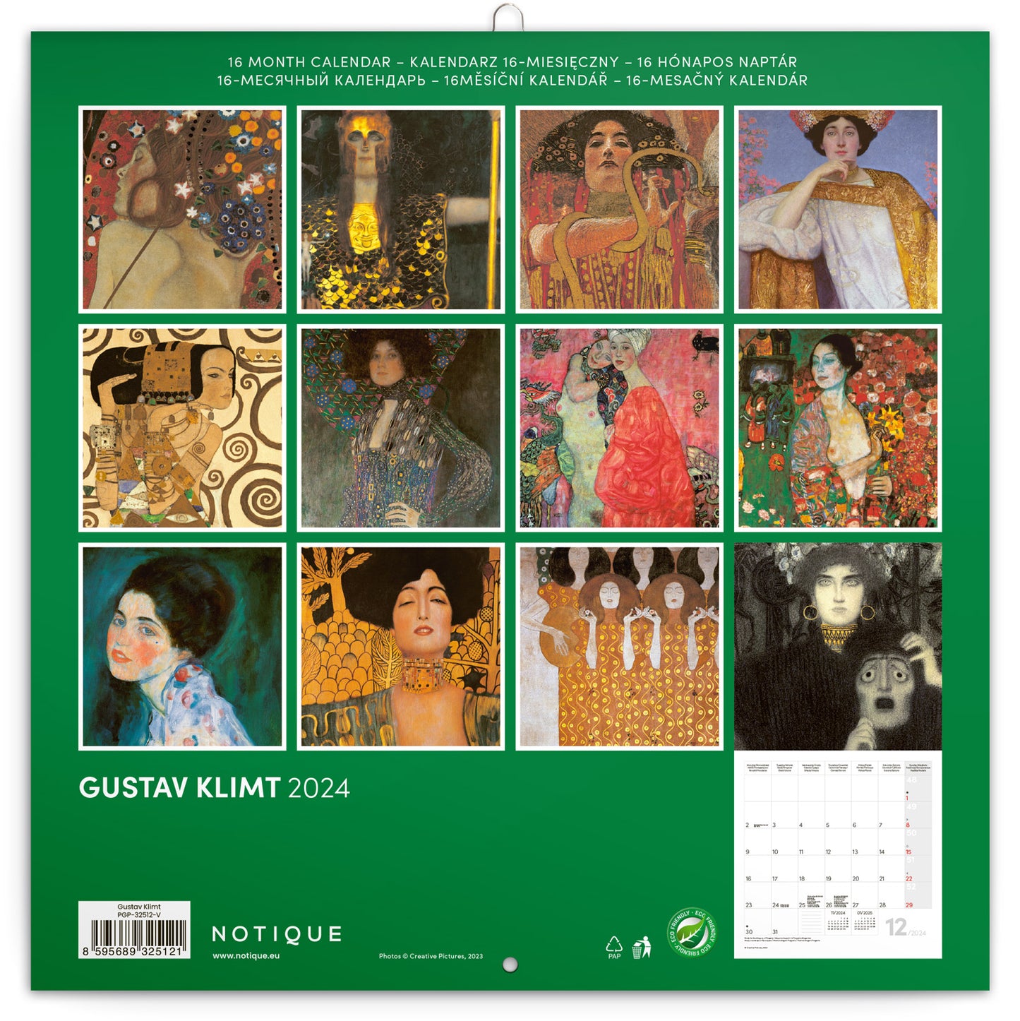 Broschürenkalender Gustav Klimt 2024, 30 × 30 cm