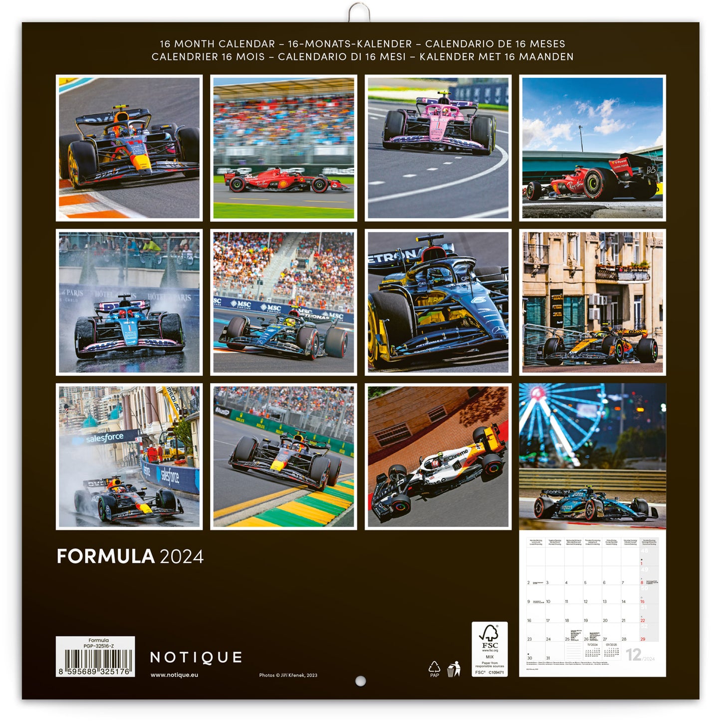 Broschürenkalender Formule – Jiri Krenek 2024, 30 × 30 cm