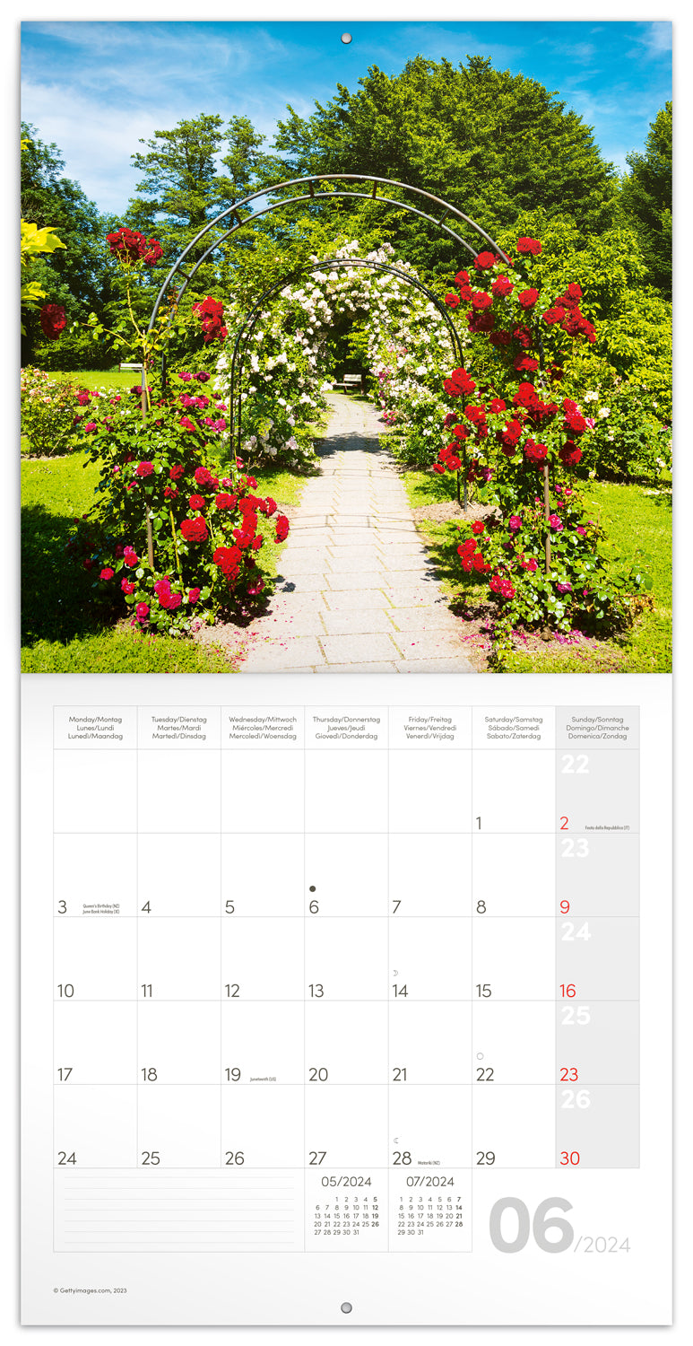 Broschürenkalender Garten 2024, 30 × 30 cm