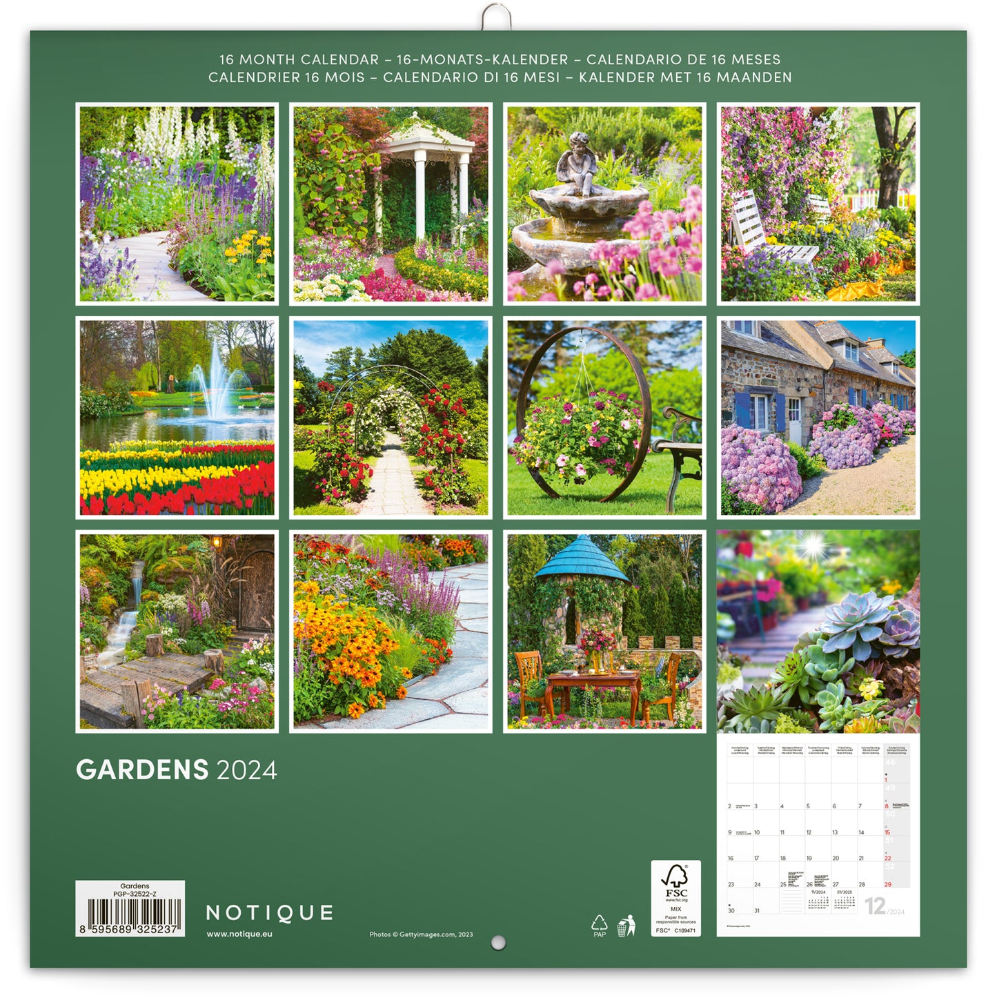 Broschürenkalender Garten 2024, 30 × 30 cm