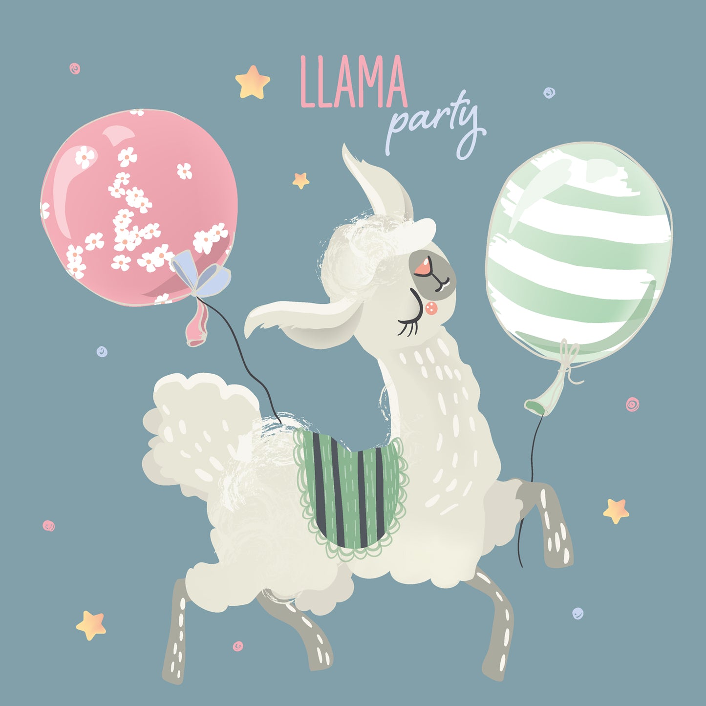 Broschürenkalender Happy Llamas 2025, 30 x 30 cm