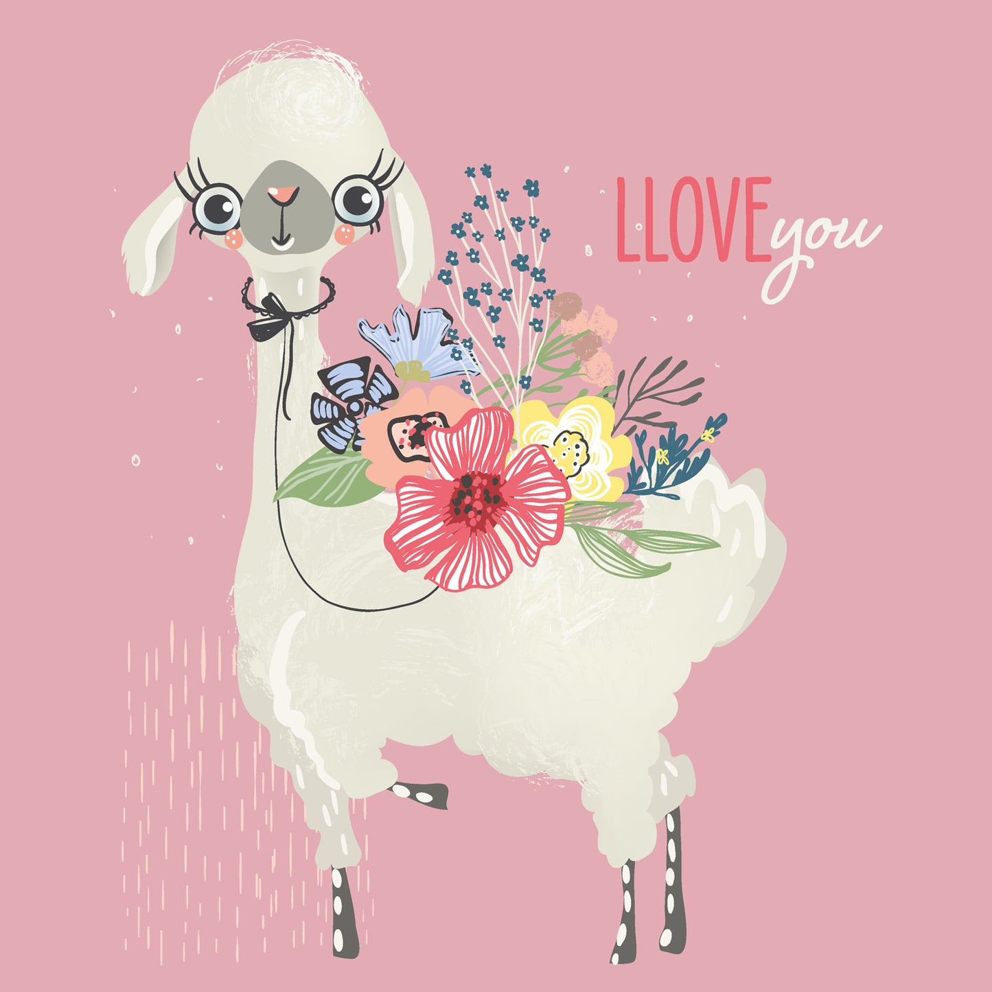 Broschürenkalender Happy Llamas 2025, 30 x 30 cm