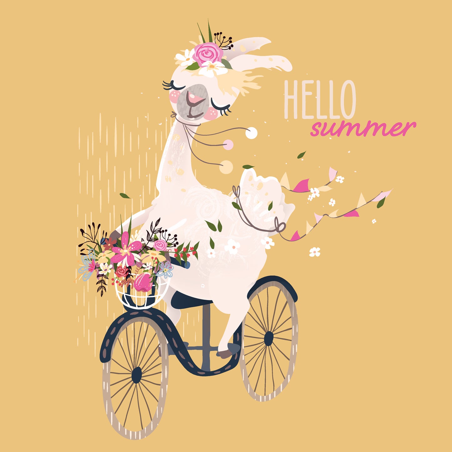 Broschürenkalender Happy Llamas 2025, 30 x 30 cm