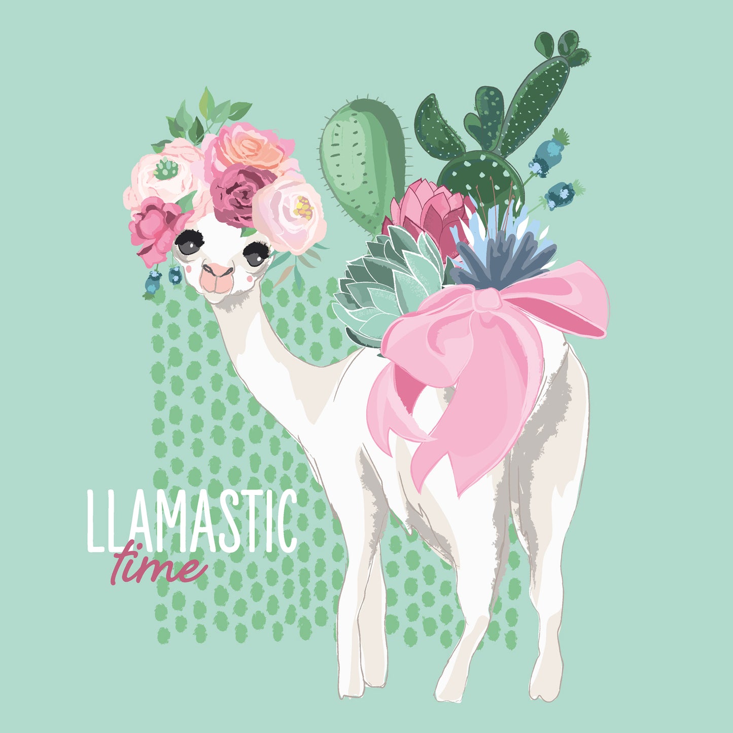 Broschürenkalender Happy Llamas 2025, 30 x 30 cm