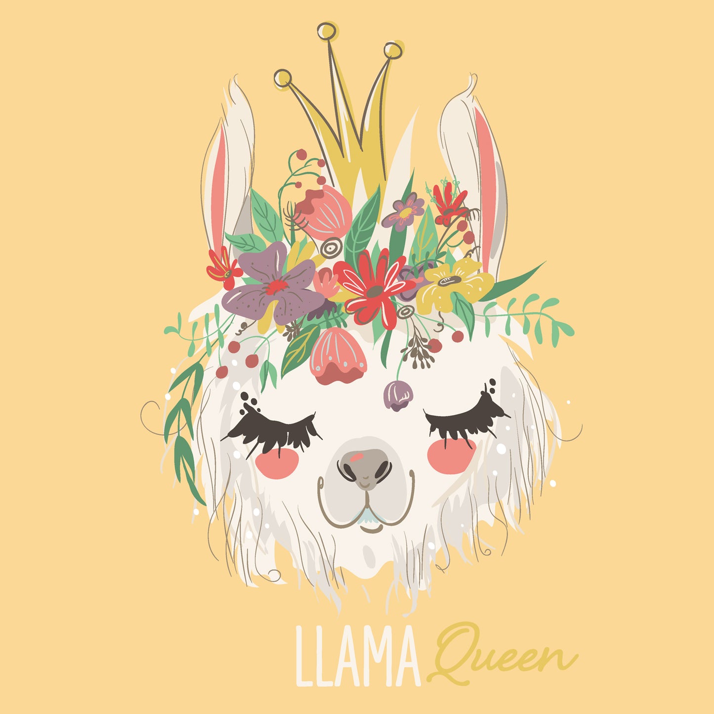 Broschürenkalender Happy Llamas 2025, 30 x 30 cm
