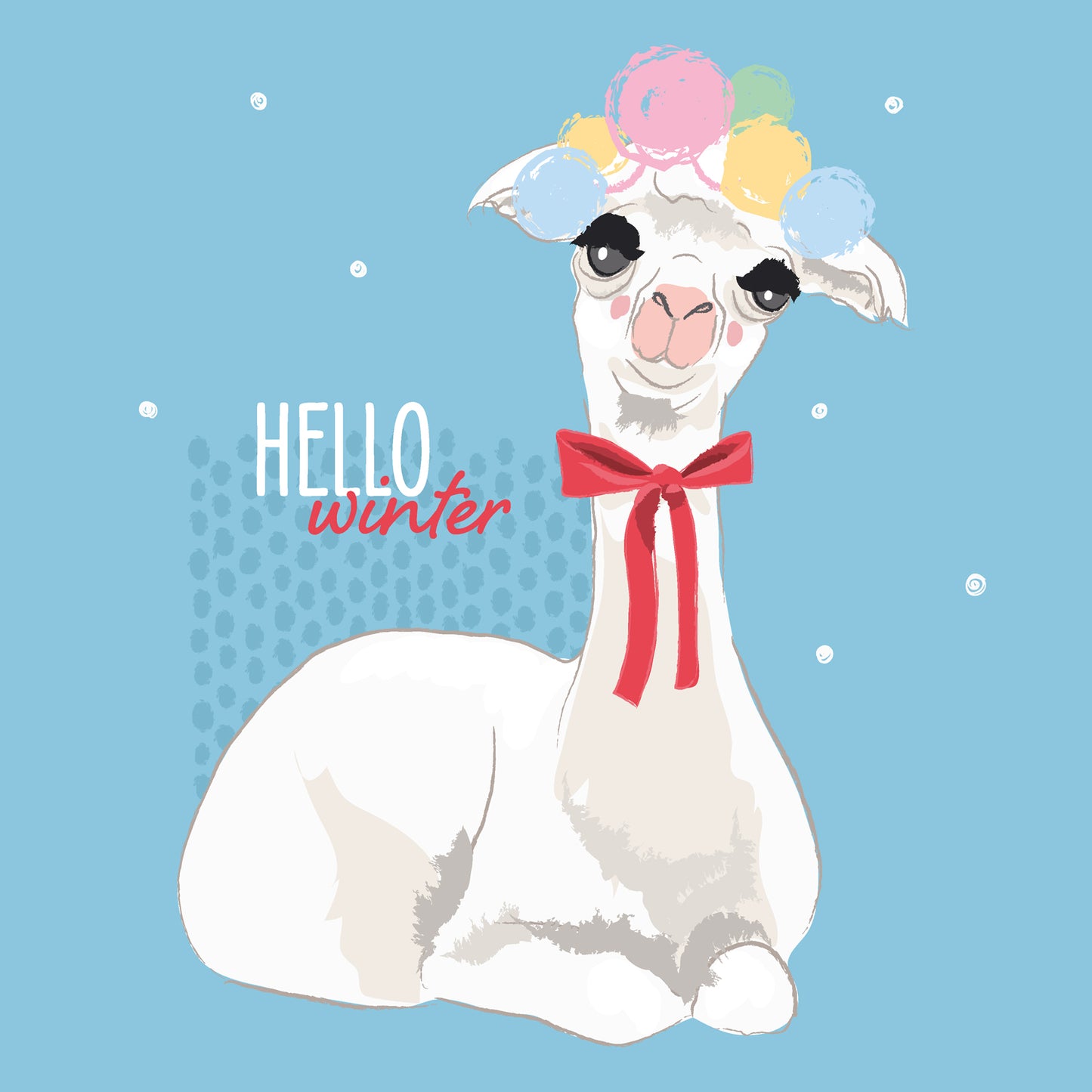 Broschürenkalender Happy Llamas 2025, 30 x 30 cm