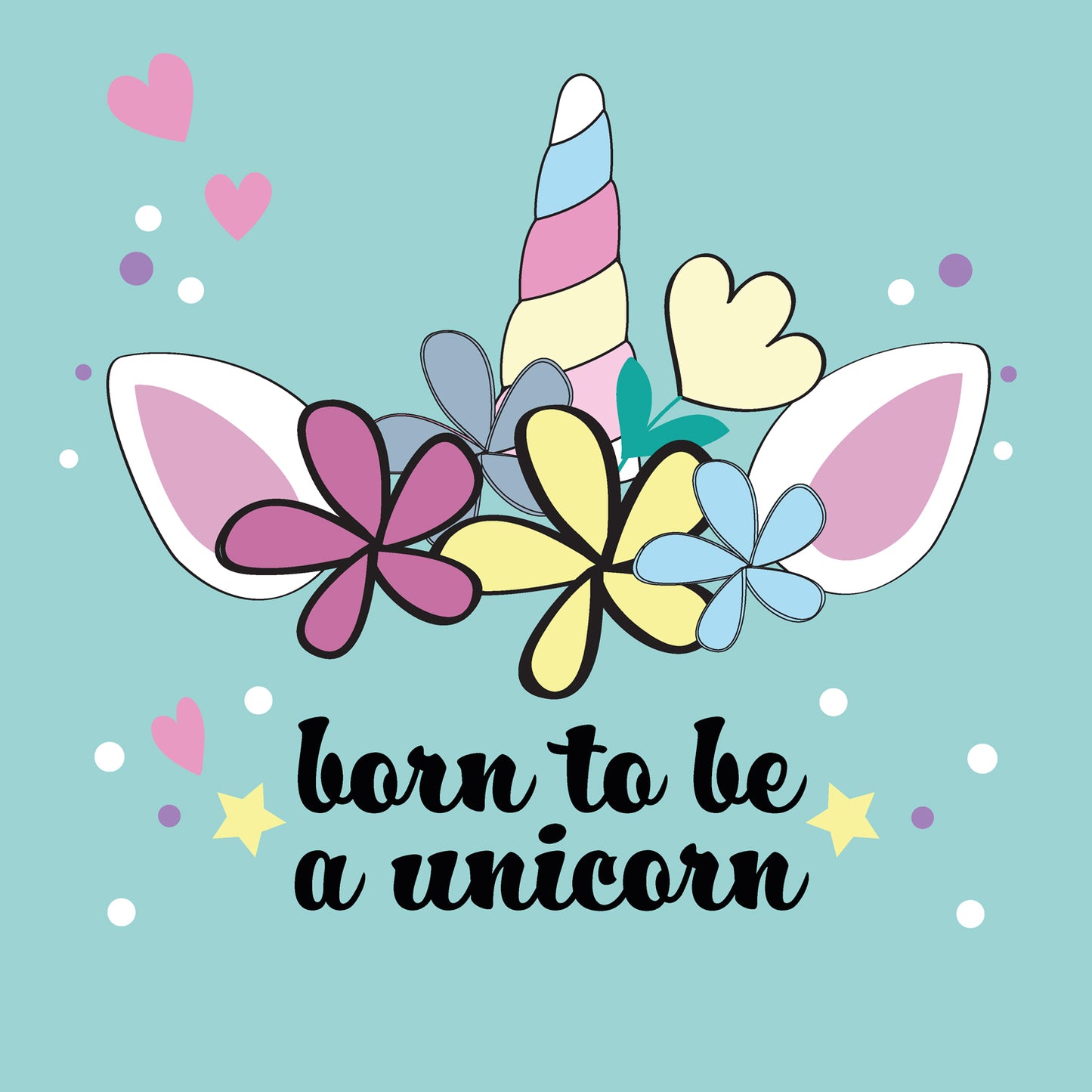 Broschürenkalender Happy Unicorns 2025, 30 x 30 cm