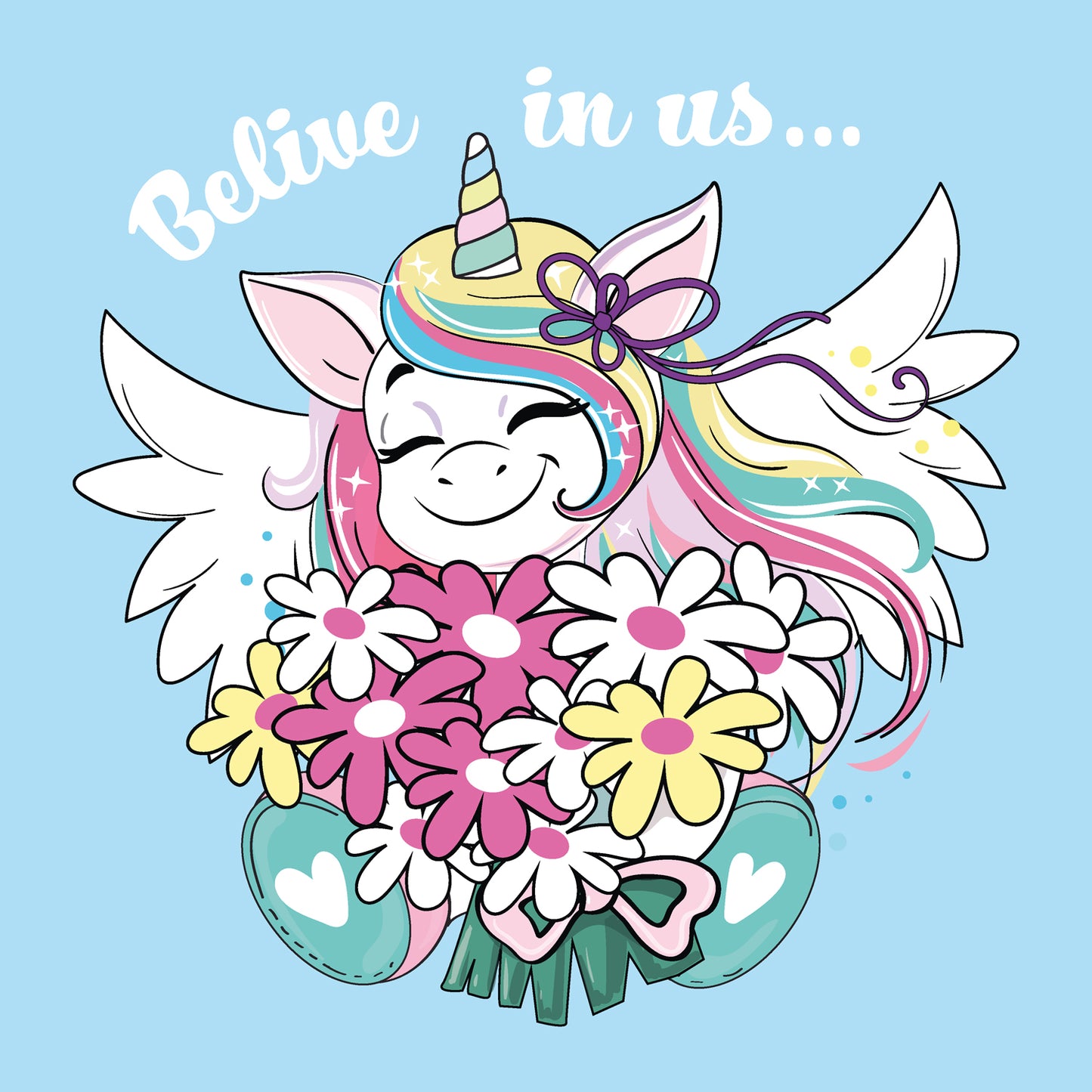 Broschürenkalender Happy Unicorns 2025, 30 x 30 cm
