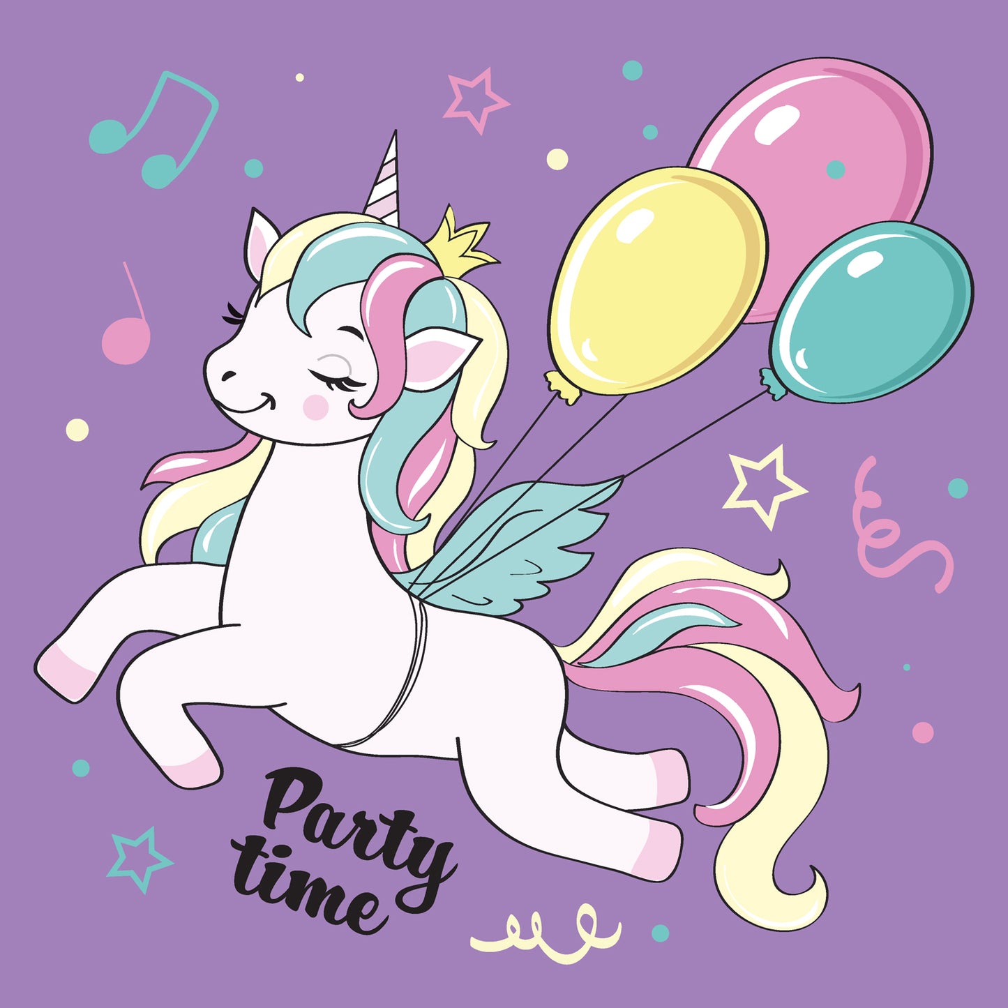 Broschürenkalender Happy Unicorns 2025, 30 x 30 cm