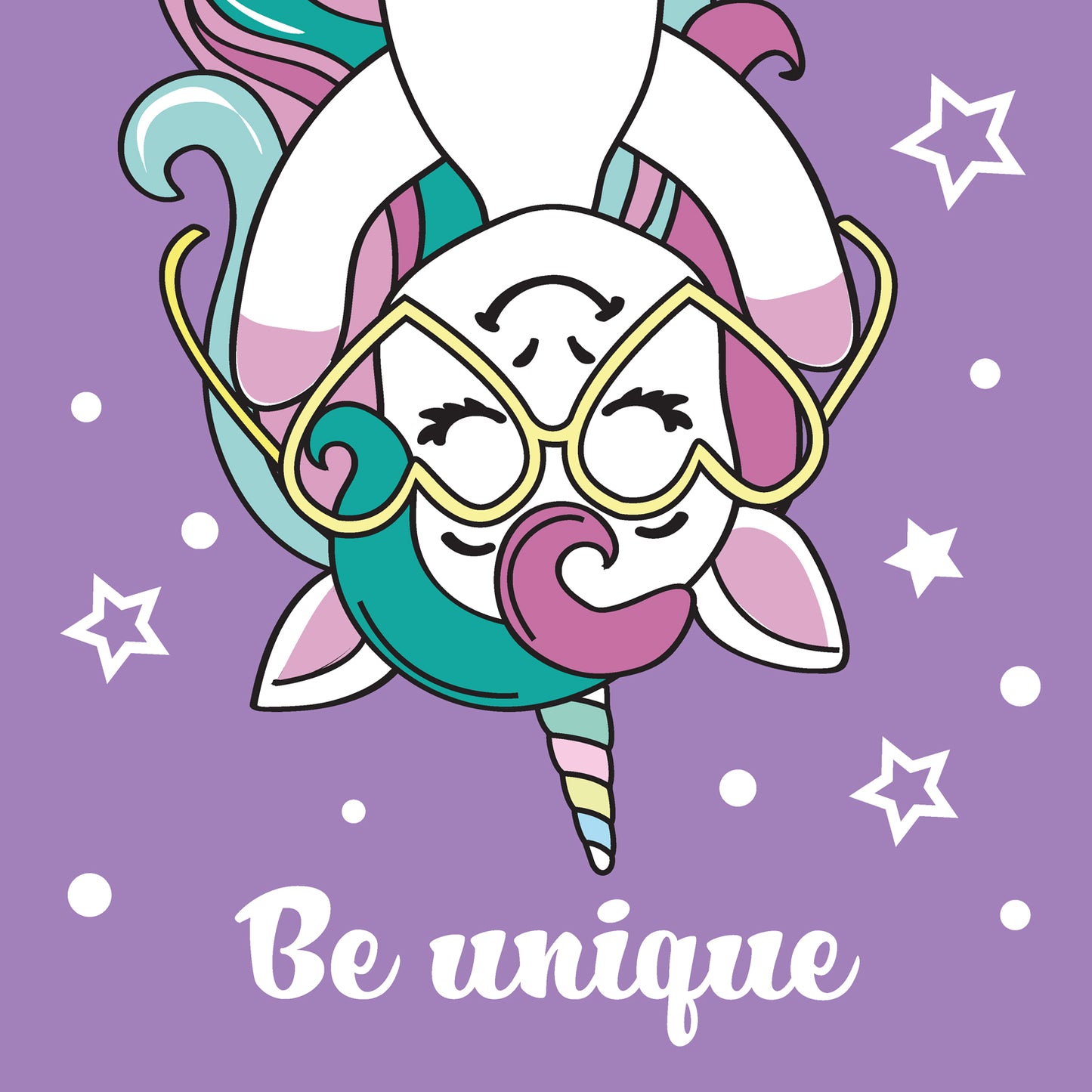 Broschürenkalender Happy Unicorns 2025, 30 x 30 cm