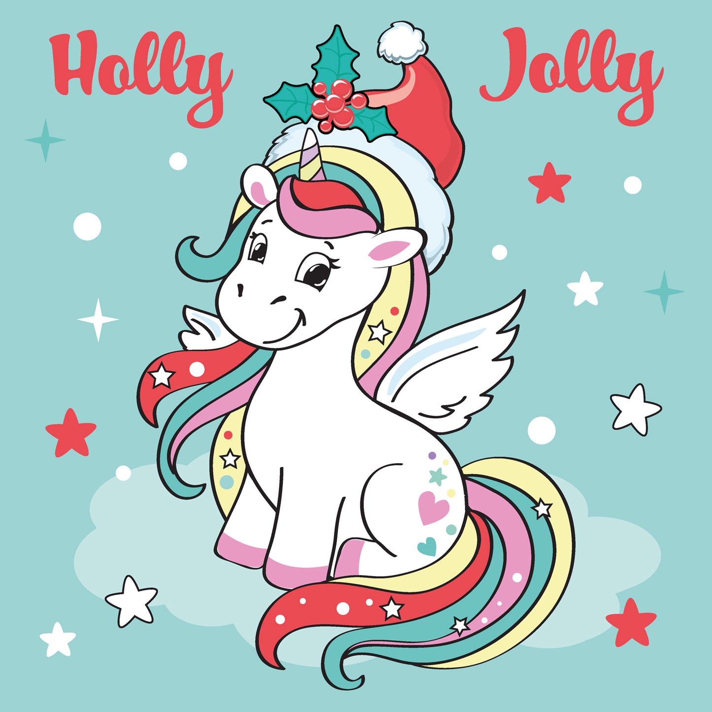 Broschürenkalender Happy Unicorns 2025, 30 x 30 cm