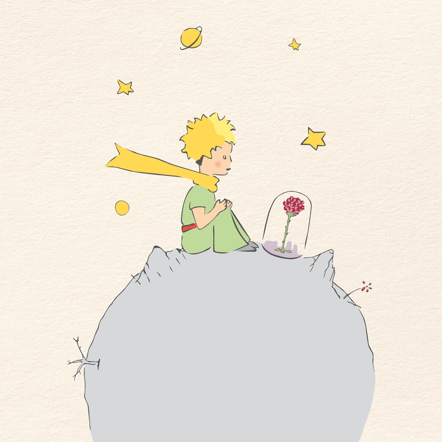 Broschürenkalender Der kleine Prinz 2025, 30 x 30 cm