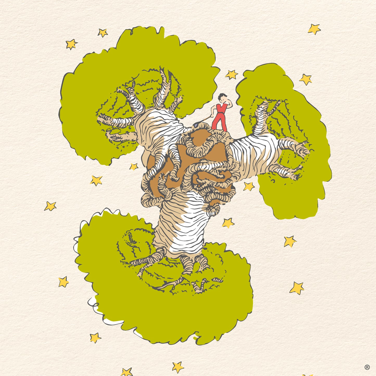 Broschürenkalender Der kleine Prinz 2025, 30 x 30 cm