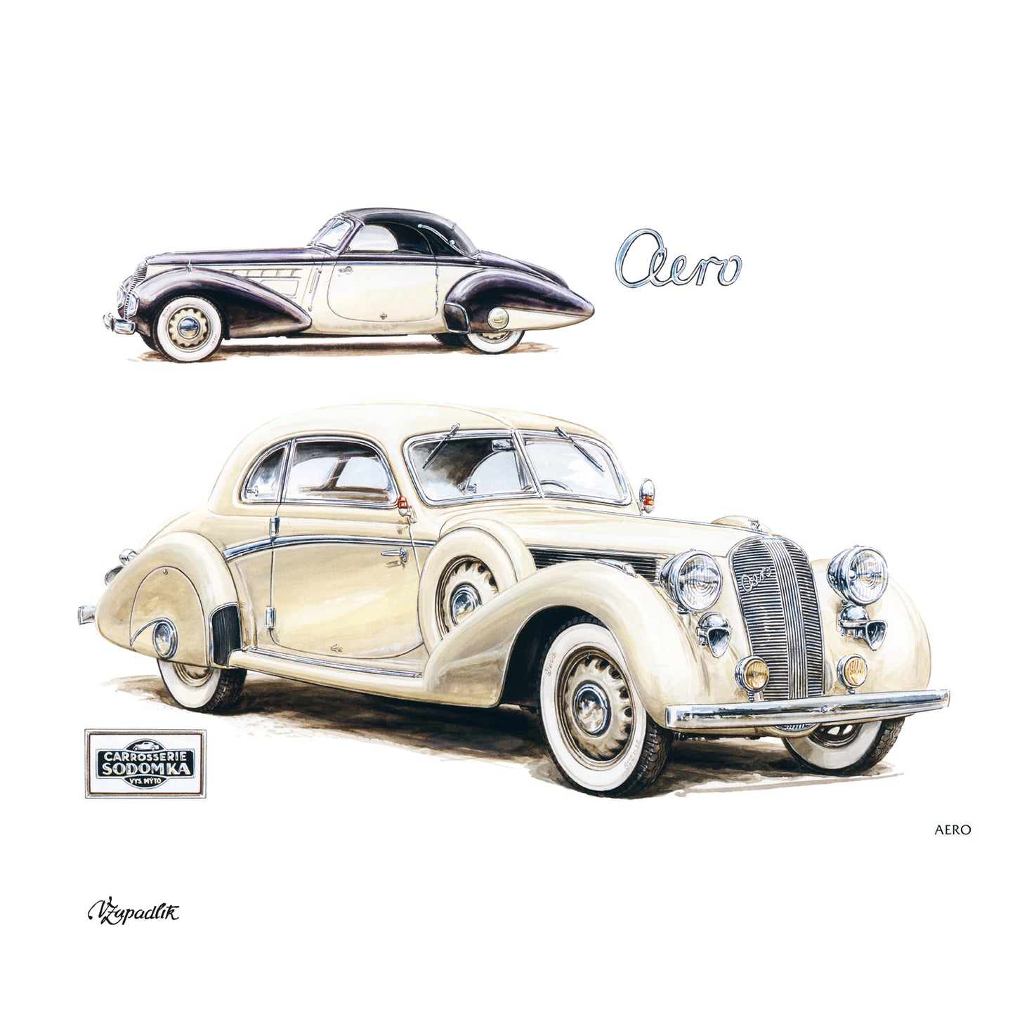 Broschürenkalender Oldtimer - Václav Zapadlík, 2025, 30 x 30 cm