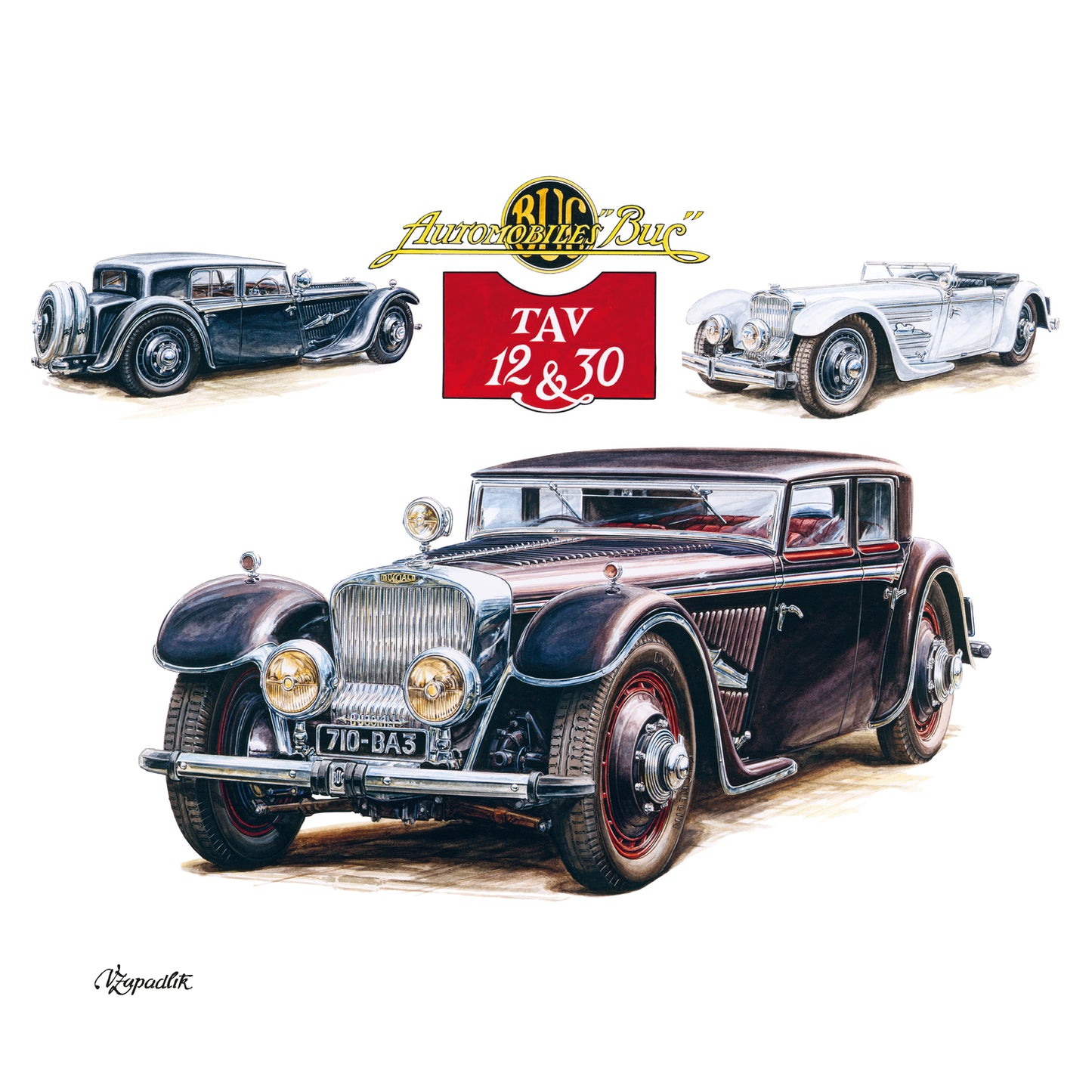 Broschürenkalender Oldtimer - Václav Zapadlík, 2025, 30 x 30 cm
