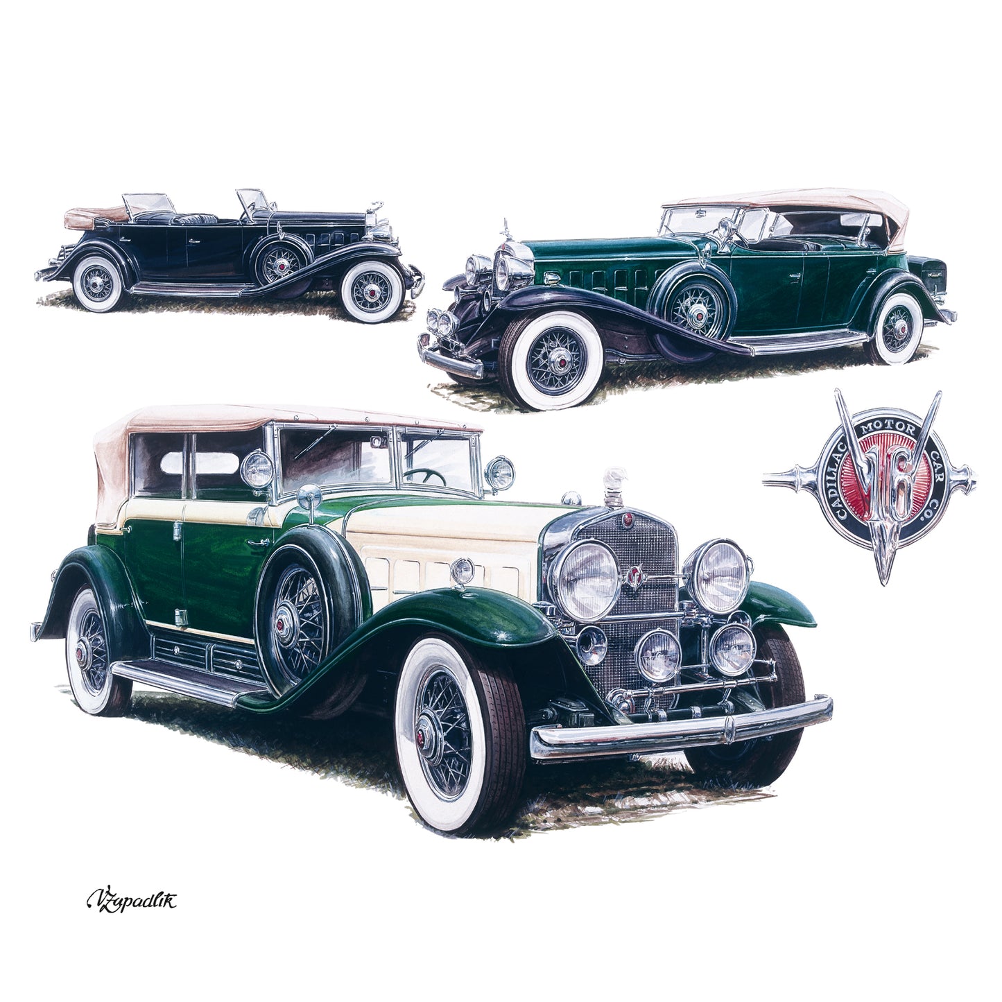 Broschürenkalender Oldtimer - Václav Zapadlík, 2025, 30 x 30 cm