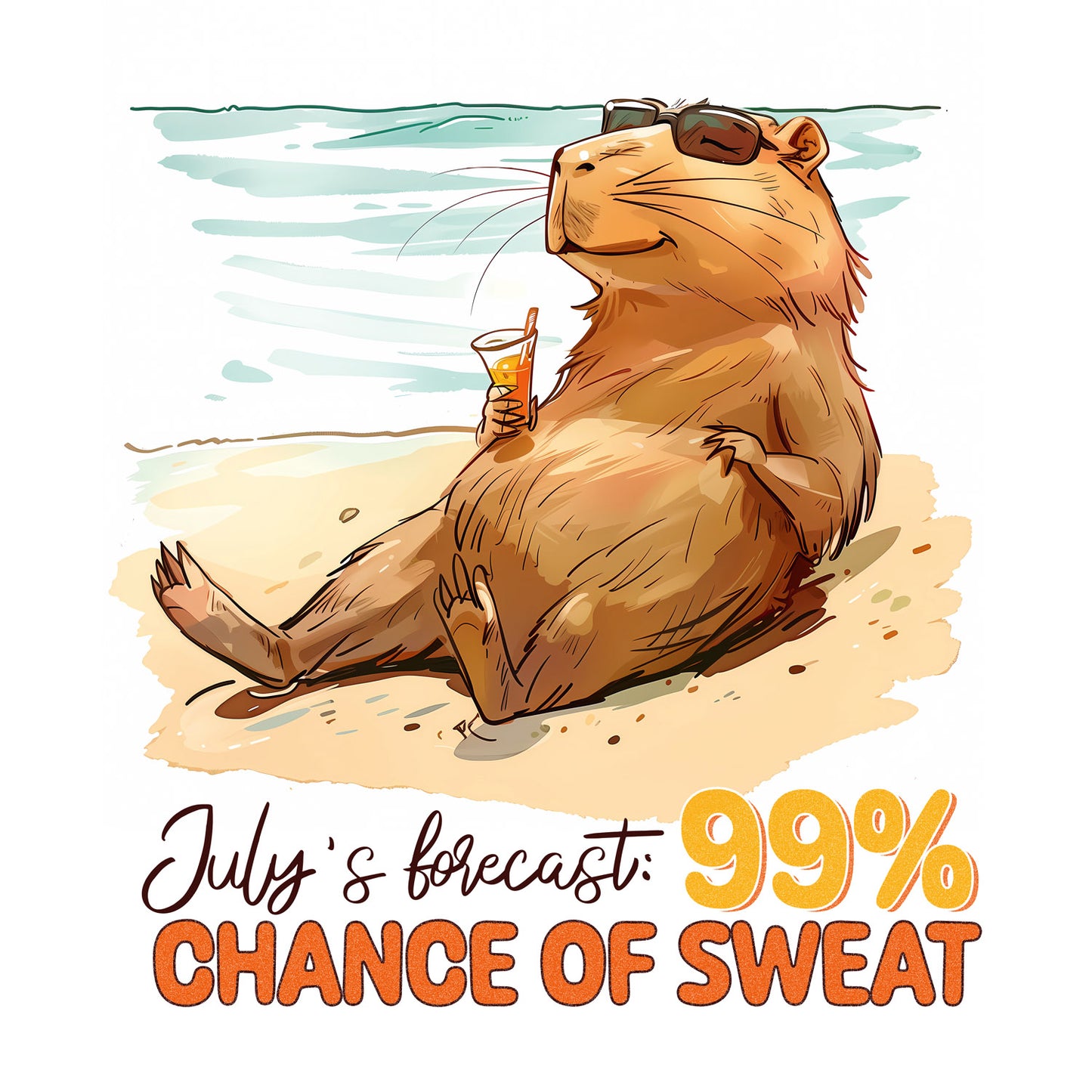 Broschürenkalender Cheeky Capybaras 2025, 30 × 30 cm
