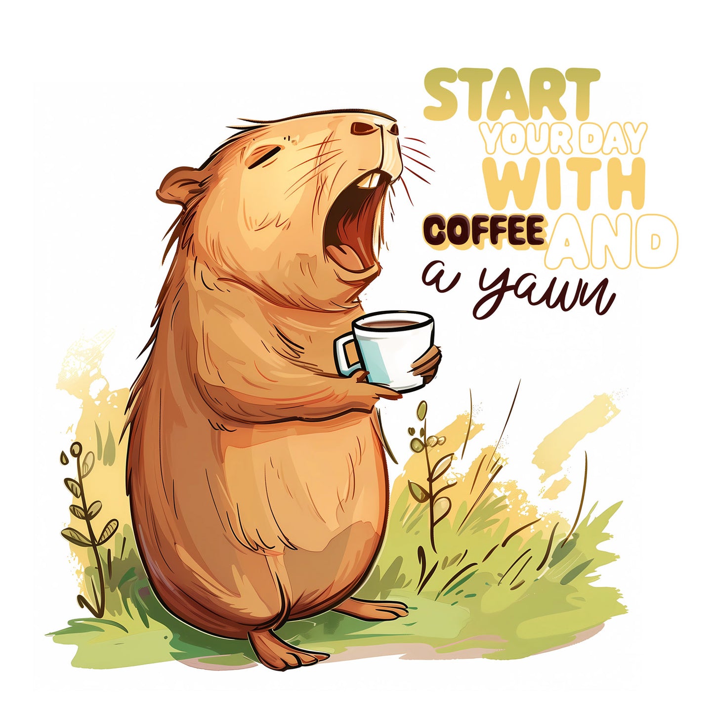 Broschürenkalender Cheeky Capybaras 2025, 30 × 30 cm