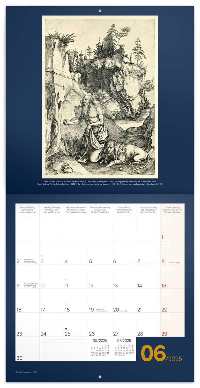 Broschürenkalender Albrecht Dürer 2025, 30 × 30 cm
