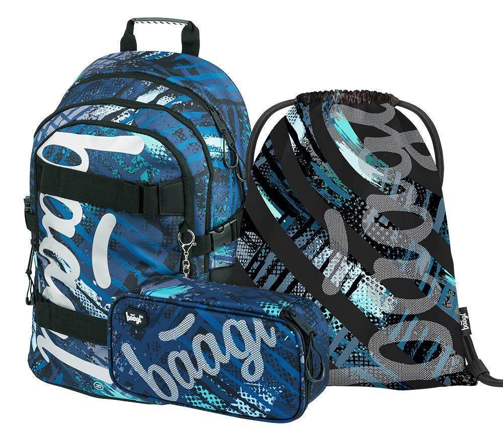 Skate Structures Rucksack-Set 3tlg: Rucksack, Federmäppchen, Turnbeutel