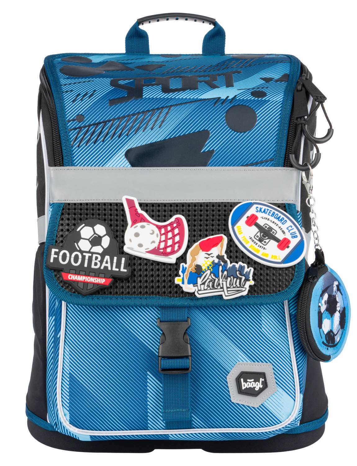 Zippy Sport Schulranzen-Set 6tlg: Schulranzen, Federmäppchen, Turnbeutel, Brotdose, Heftmappe, Silikon-Etui