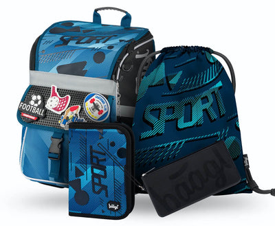 Zippy Sport Schulranzen-Set 4tlg: Schulranzen, Federmäppchen, Turnbeutel, Silikon-Etui