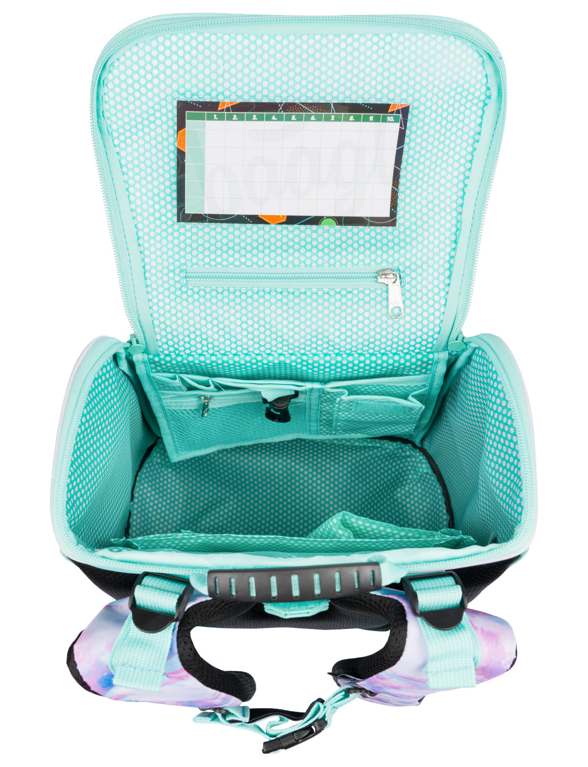 Zippy Regenbogen Schulranzen-Set 6tlg: Schulranzen, Federmäppchen, Turnbeutel, Brotdose, Heftmappe, Silikon-Etui