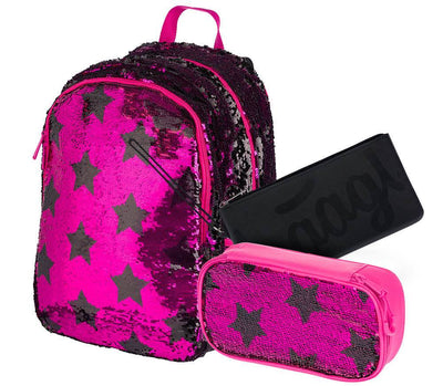 Fun Stars Rucksack-Set 3tlg: Rucksack, Federmäppchen, Silikon-Etui