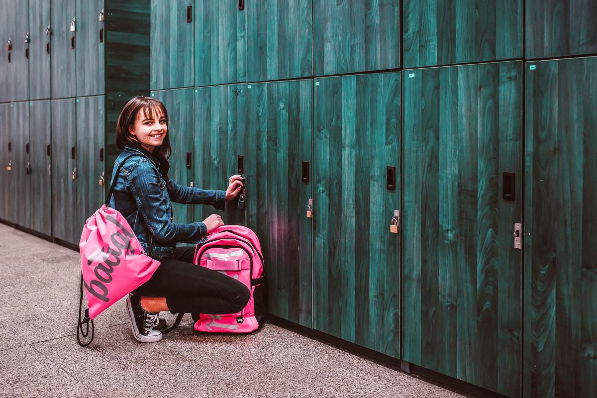 Skate Pink Rucksack-Set 3tlg: Rucksack, Federmäppchen, Turnbeutel