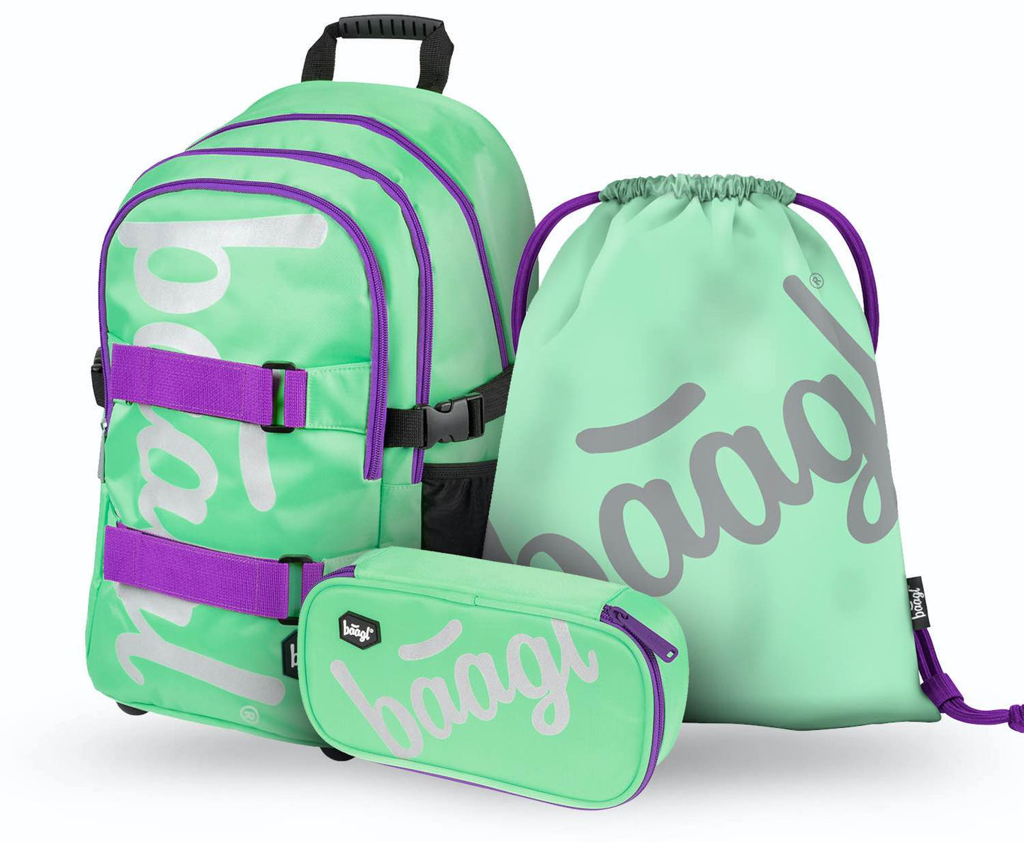 Skate Mint Rucksack-Set 3tlg: Rucksack, Federmäppchen, Turnbeutel