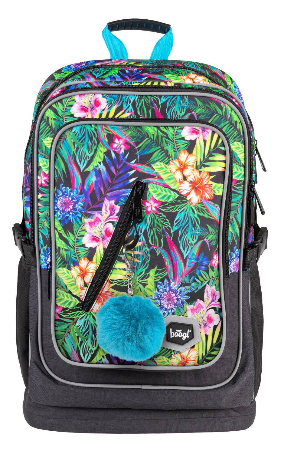 Cubic Tropical Rucksack-Set 5tlg: Rucksack, Federmäppchen, Turnbeutel, Notizbuch, Silikon-Etui