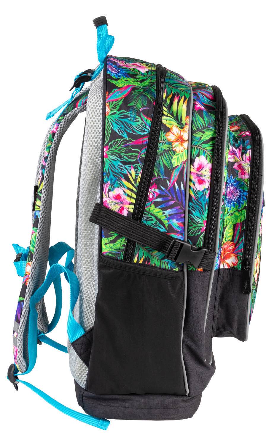 Cubic Tropical Rucksack-Set 5tlg: Rucksack, Federmäppchen, Turnbeutel, Notizbuch, Silikon-Etui