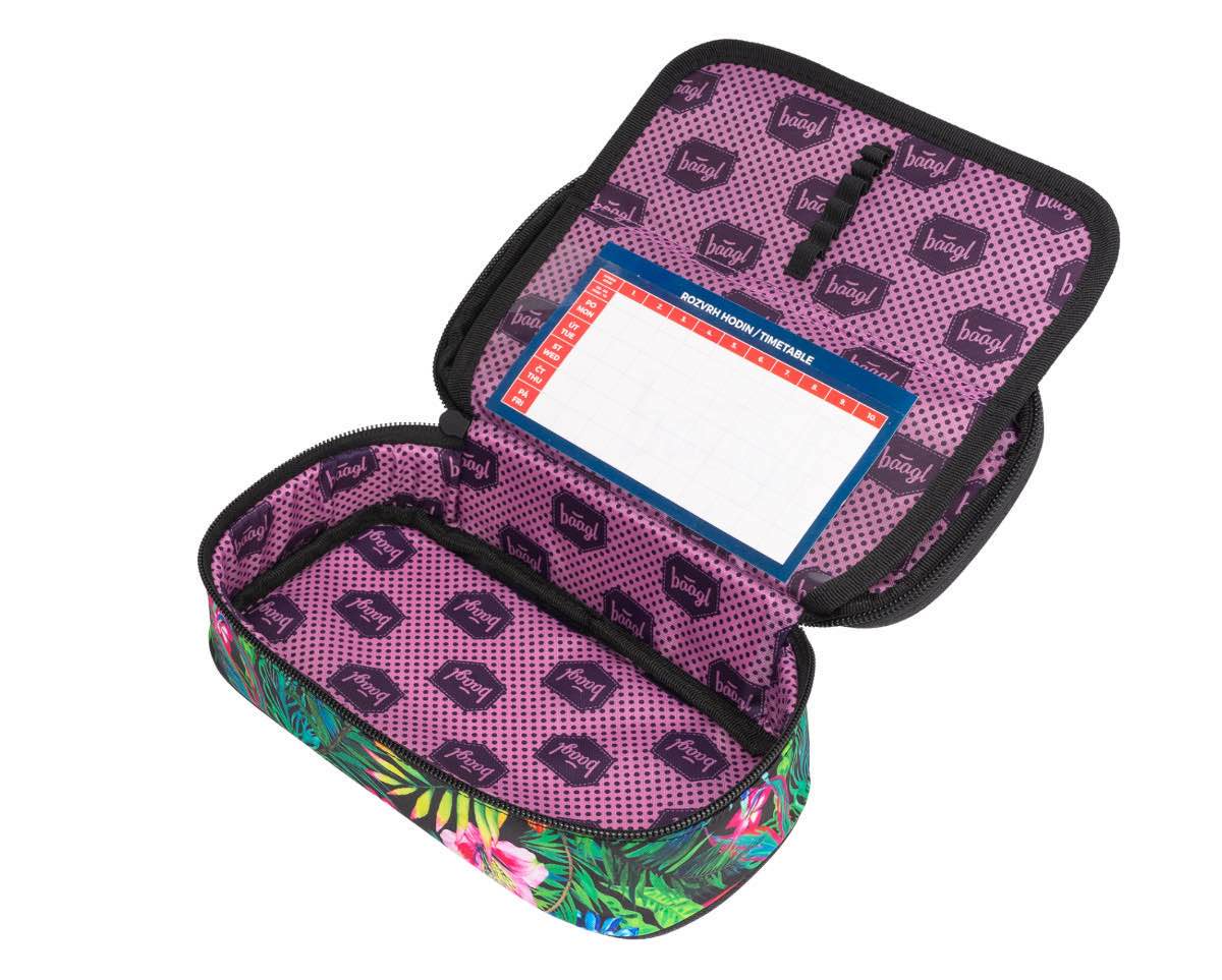 Cubic Tropical Rucksack-Set 5tlg: Rucksack, Federmäppchen, Turnbeutel, Notizbuch, Silikon-Etui