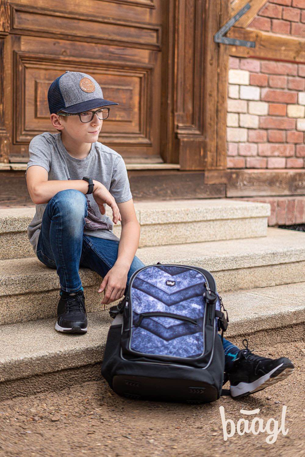 Skate Magion Rucksack-Set 5tlg: Rucksack, Federmäppchen, Turnbeutel, Heftmappe, Geldbeutel