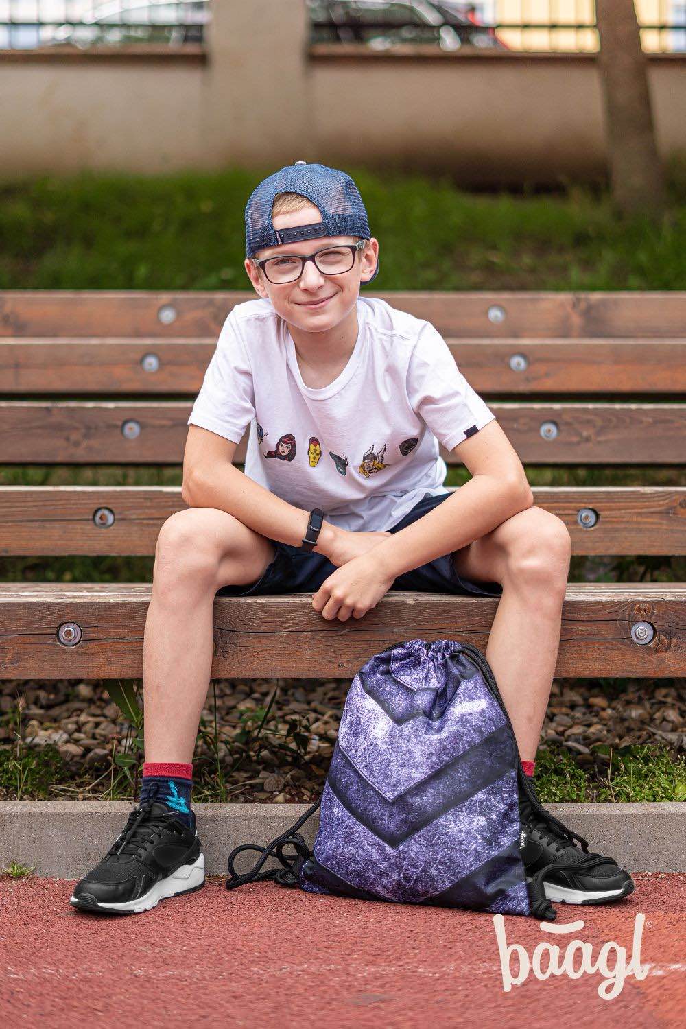 Skate Magion Rucksack-Set 5tlg: Rucksack, Federmäppchen, Turnbeutel, Heftmappe, Geldbeutel