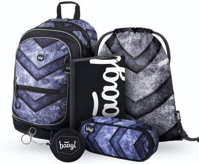 Skate Magion Rucksack-Set 5tlg: Rucksack, Federmäppchen, Turnbeutel, Heftmappe, Geldbeutel