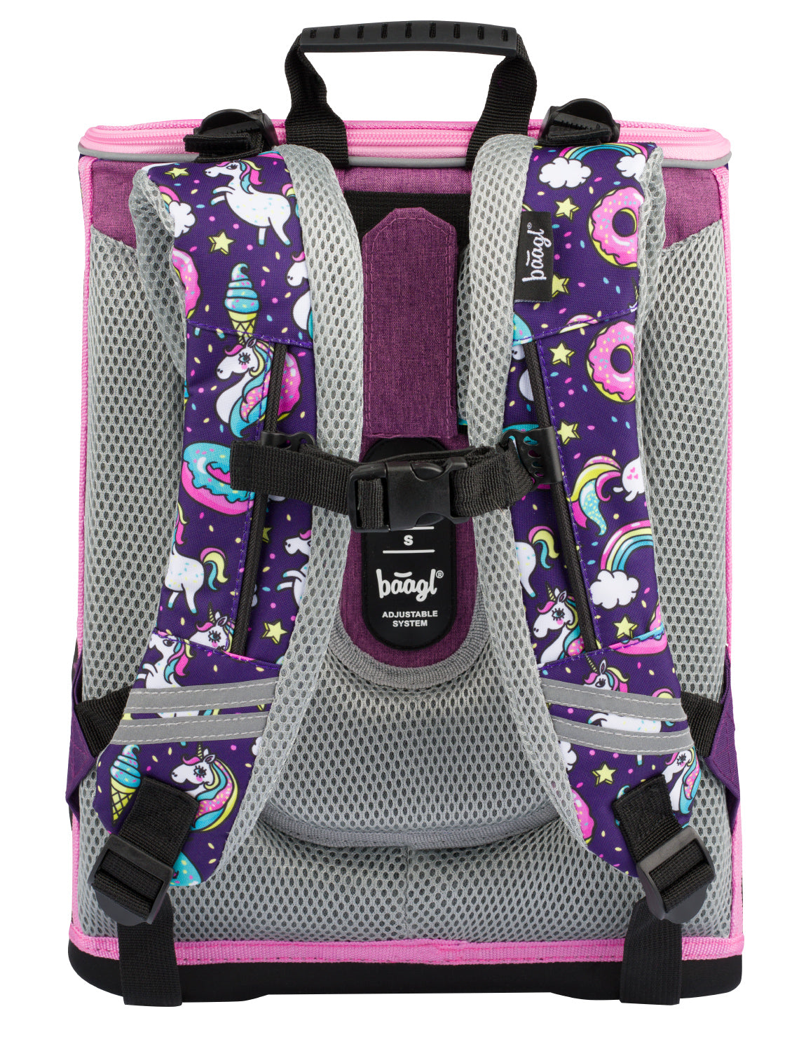 Zippy Unicorn Schulranzen-Set 7tlg: Schulranzen, Federmäppchen, Turnbeutel, Heftmappe, Brotdose, Schürze, Sticker