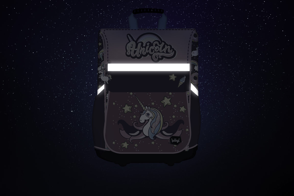 Zippy Unicorn Schulranzen-Set 7tlg: Schulranzen, Federmäppchen, Turnbeutel, Heftmappe, Brotdose, Schürze, Sticker