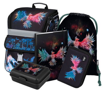 Zippy Fenix Schulranzen-Set 5tlg: Schulranzen, Federmäppchen, Turnbeutel, Heftmappe, Brotdose