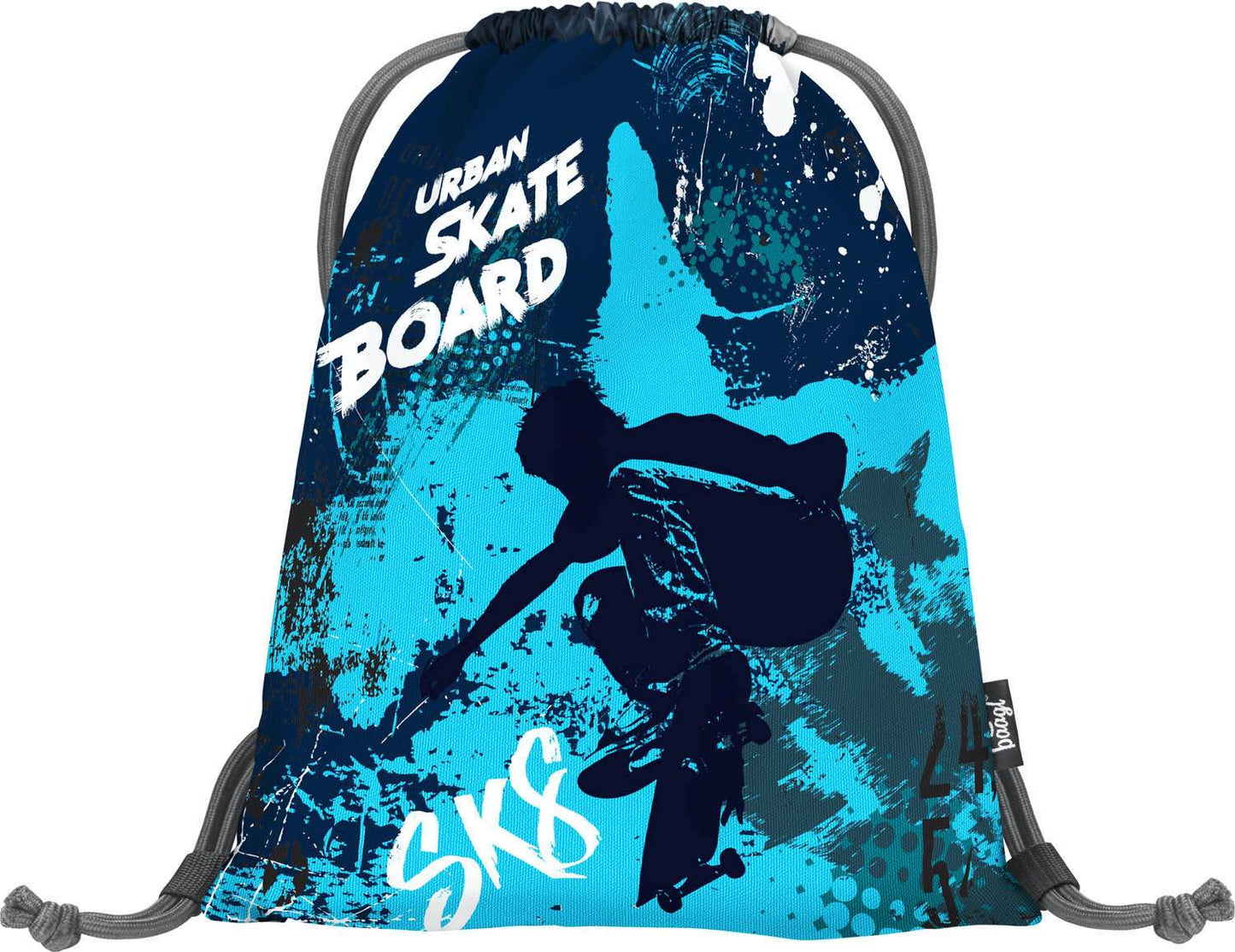 Ergo Skateboard Schulranzen-Set 5tlg: Schulranzen, Federmäppchen, Turnbeutel, Heftmappe, Brotdose