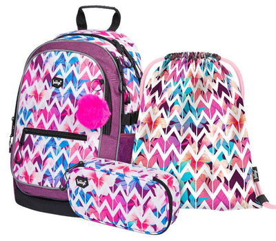 Core Hawaii Rucksack-Set 3tlg: Rucksack, Federmäppchen, Turnbeutel